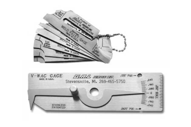 Bộ thước đo mối hàn  inchV-WAC inch và mối hàn góc G.A.L. Gage CAT58